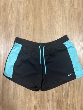 Nike Women’s Black & Teal Athletic Shorts XL